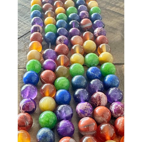 Lava Rock Chakra Bead Strand Bundle Set - Picture 7 of 7